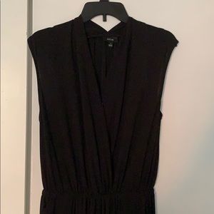 Black sleeveless jumpsuit